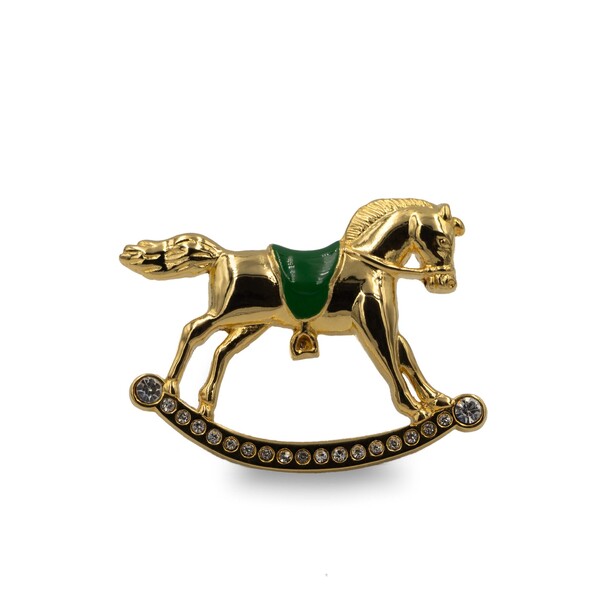 Golden Carousel Horse Lapel Pin