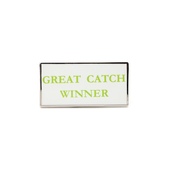 Great Catch Winner Rectangular Lapel Pin