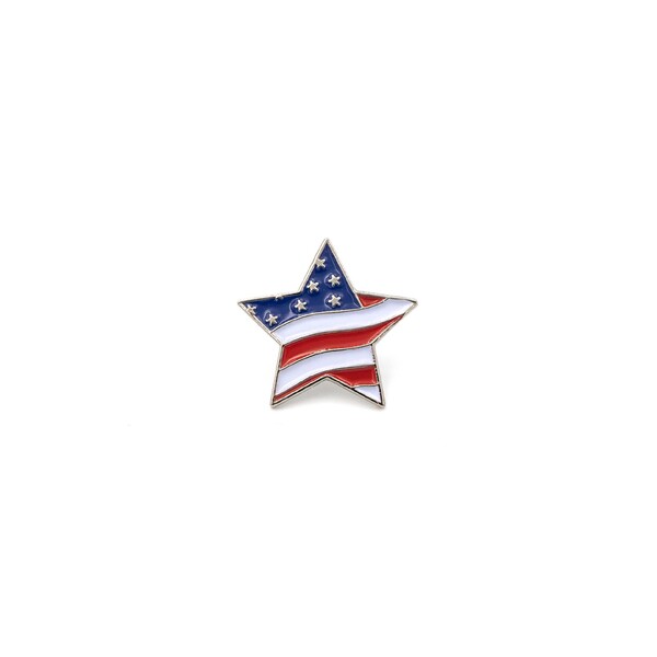 Star-shaped US Flag Lapel Pin