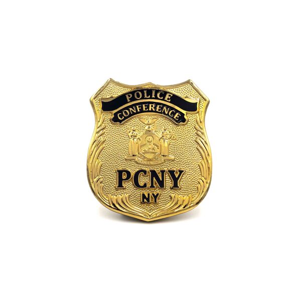 Custom Gold-Plated Police Badge for PCNY NY