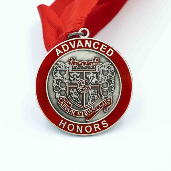 Advanced Honors Arbor View Aggies Custom Academic Medal