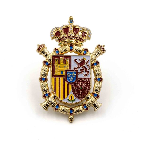 Gold-Plated Spanish Coat of Arms Badge
