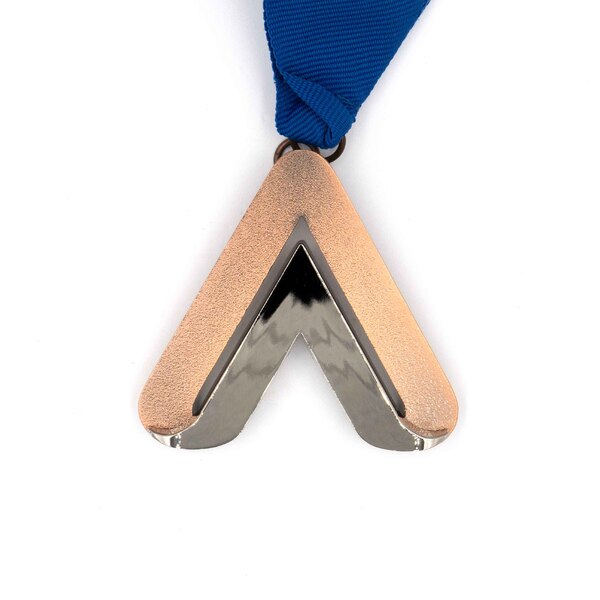 Two-Toned 'A' Shaped Medal with Copper and Nickel Plating