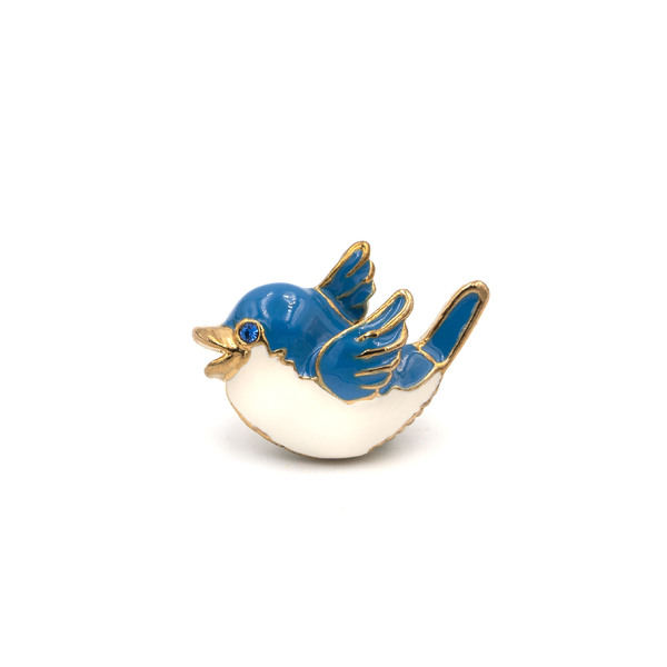 Bluebird lapel pin