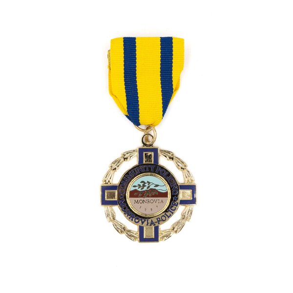 Gold-Plated Monrovia Police Community Policing Medal