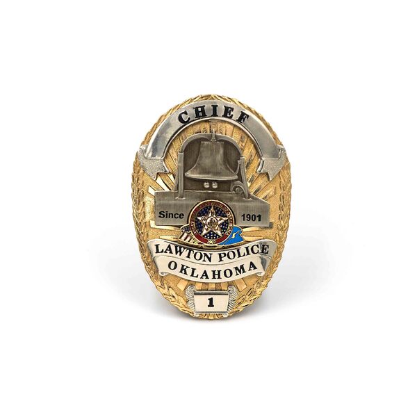 Gold and Nickel Plated Custom Two-Tone Police Badge