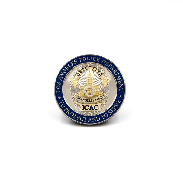 LAPD Dual-Plated Detective Challenge Coin