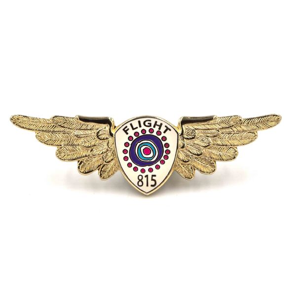 Custom Gold Plated Aviator Badge with Imitation Hard Enamel